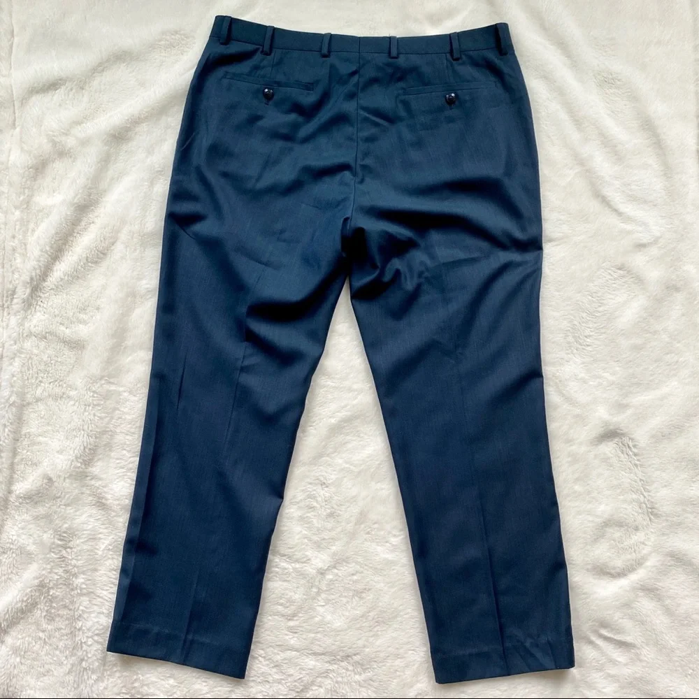 Louis Raphael Russo Straight Fit Blue Dress Pants Size 38x30
